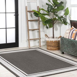 Mae Modern Border Stripe Indoor/outdoor Area Rug