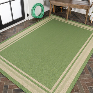 Mae Modern Border Stripe Indoor/outdoor Area Rug