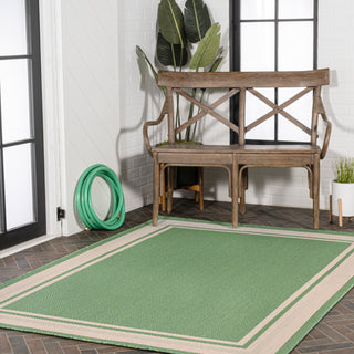 Mae Modern Border Stripe Indoor/outdoor Area Rug