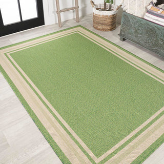 Mae Modern Border Stripe Indoor/outdoor Area Rug