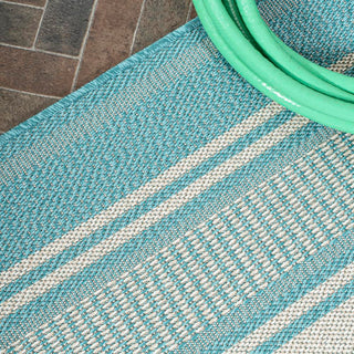 Gibson Modern Double Stripe Indoor/outdoor Area Rug