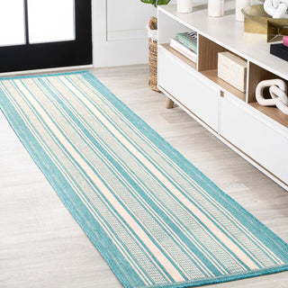 Gibson Modern Double Stripe Indoor/outdoor Area Rug