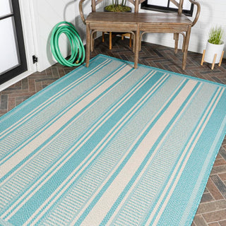 Gibson Modern Double Stripe Indoor/outdoor Area Rug