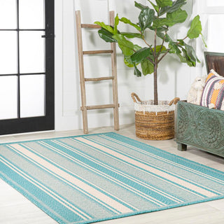 Gibson Modern Double Stripe Indoor/outdoor Area Rug