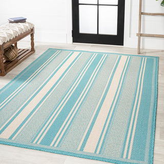 Gibson Modern Double Stripe Indoor/outdoor Area Rug