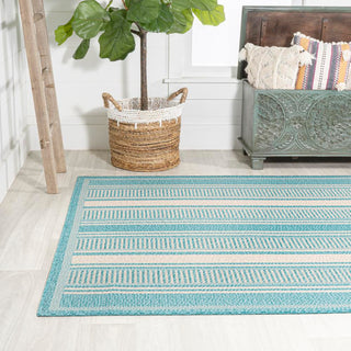 Gibson Modern Double Stripe Indoor/outdoor Area Rug