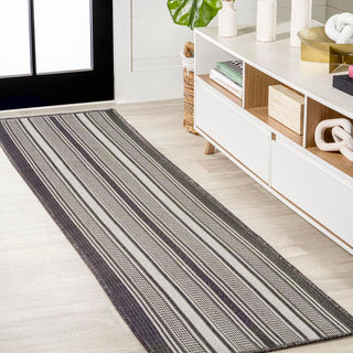 Gibson Modern Double Stripe Indoor/outdoor Area Rug