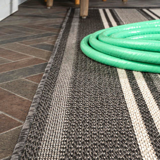 Gibson Modern Double Stripe Indoor/outdoor Area Rug