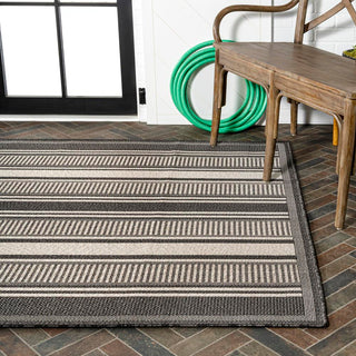 Gibson Modern Double Stripe Indoor/outdoor Area Rug