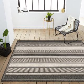 Gibson Modern Double Stripe Indoor/outdoor Area Rug