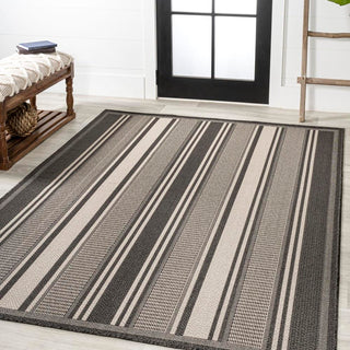 Gibson Modern Double Stripe Indoor/outdoor Area Rug