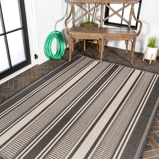 Gibson Modern Double Stripe Indoor/outdoor Area Rug