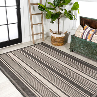 Gibson Modern Double Stripe Indoor/outdoor Area Rug