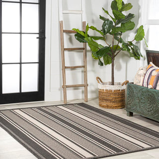 Gibson Modern Double Stripe Indoor/outdoor Area Rug