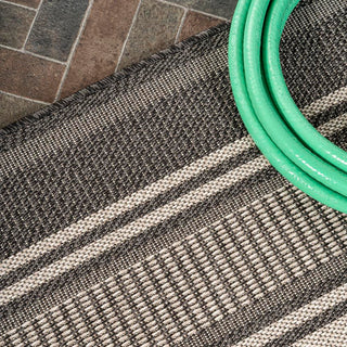 Gibson Modern Double Stripe Indoor/outdoor Area Rug