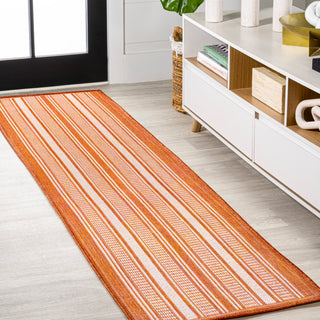 Gibson Modern Double Stripe Indoor/outdoor Area Rug