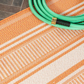 Gibson Modern Double Stripe Indoor/outdoor Area Rug