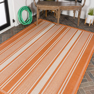 Gibson Modern Double Stripe Indoor/outdoor Area Rug