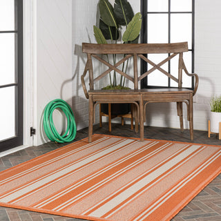 Gibson Modern Double Stripe Indoor/outdoor Area Rug