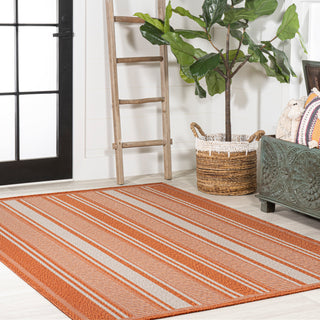 Gibson Modern Double Stripe Indoor/outdoor Area Rug