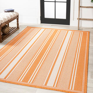 Gibson Modern Double Stripe Indoor/outdoor Area Rug