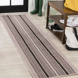 Gibson Modern Double Stripe Indoor/outdoor Area Rug