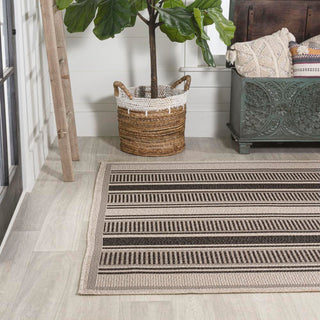 Gibson Modern Double Stripe Indoor/outdoor Area Rug