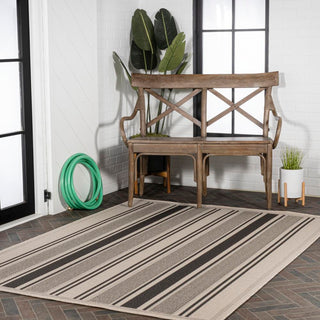 Gibson Modern Double Stripe Indoor/outdoor Area Rug