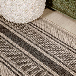 Gibson Modern Double Stripe Indoor/outdoor Area Rug