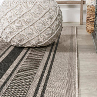 Gibson Modern Double Stripe Indoor/outdoor Area Rug