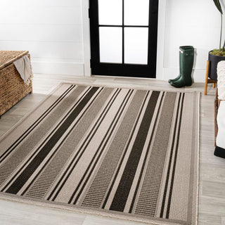 Gibson Modern Double Stripe Indoor/outdoor Area Rug