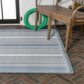 Gibson Modern Double Stripe Indoor/outdoor Area Rug