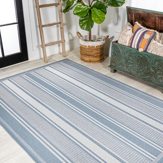 Gibson Modern Double Stripe Indoor/outdoor Area Rug