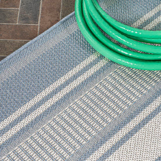 Gibson Modern Double Stripe Indoor/outdoor Area Rug