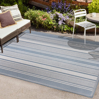 Gibson Modern Double Stripe Indoor/outdoor Area Rug