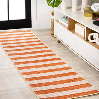 Amos Two-tone Wide Stripe Indoor/outdoor Area Rug