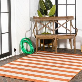 Amos Two-tone Wide Stripe Indoor/outdoor Area Rug