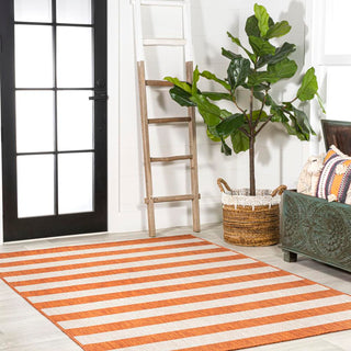 Amos Two-tone Wide Stripe Indoor/outdoor Area Rug