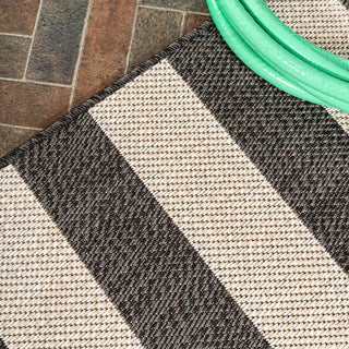 Amos Two-tone Wide Stripe Indoor/outdoor Area Rug