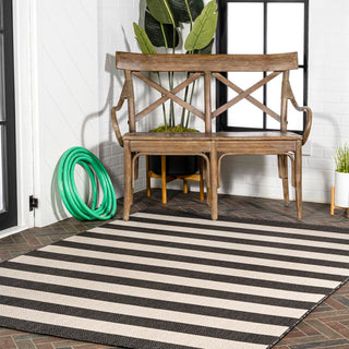 Amos Two-tone Wide Stripe Indoor/outdoor Area Rug