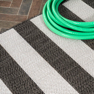 Amos Two-tone Wide Stripe Indoor/outdoor Area Rug