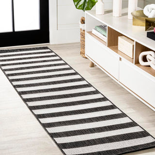 Amos Two-tone Wide Stripe Indoor/outdoor Area Rug