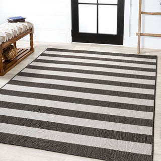 Amos Two-tone Wide Stripe Indoor/outdoor Area Rug