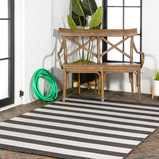 Amos Two-tone Wide Stripe Indoor/outdoor Area Rug