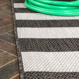 Amos Two-tone Wide Stripe Indoor/outdoor Area Rug