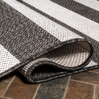 Amos Two-tone Wide Stripe Indoor/outdoor Area Rug