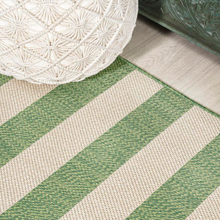 Amos Two-tone Wide Stripe Indoor/outdoor Area Rug