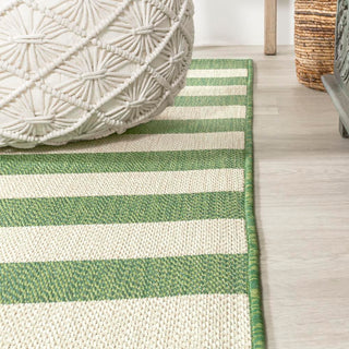 Amos Two-tone Wide Stripe Indoor/outdoor Area Rug