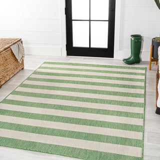 Amos Two-tone Wide Stripe Indoor/outdoor Area Rug