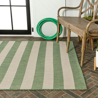 Amos Two-tone Wide Stripe Indoor/outdoor Area Rug